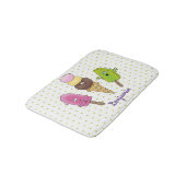 かわいいおもしろいアイスクリームポップシクル漫画トリオ バスマット (アングル)