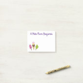 かわいいおもしろいアイスクリームポップシクル漫画トリオ ポストイット (デスク上)