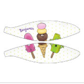 かわいいおもしろいアイスクリームポップシクル漫画トリオ ミニバスケットボール (パネル)