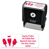 かわいいおもしろいアイスクリームポップスの漫画 セルフインキングスタンプ (インサイチュ)