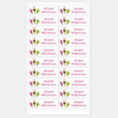 かわいいおもしろいアイスクリームポップスパーソナライズされたの漫画 ラベル (シート)