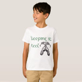 かわいいおもしろいアイリッシュステップダンスガールズ&ウィメンリール Tシャツ (正面フル)