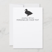 かわいいおもしろいアヒルエレガントレトロ個人文房具 ノートカード (正面)