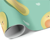 かわいいおもしろいアボカドスはパターンを避けようではないか ラッピングペーパー (ロールコーナー)