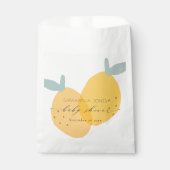 かわいいおもしろいイエローレモンフルーティシトラスベビーシャワー フェイバーバッグ (正面)