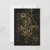 かわいいおもしろいイエローレモン金ゴールドグリッターベビーシャワー サンキューカード (裏面)