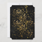 かわいいおもしろいイエローレモン金ゴールドグリッターベビーシャワー 招待状 (裏面)