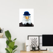 かわいいおもしろいイーグル動物子供部屋ベビーキッズルーム ポスター (ホームオフィス)