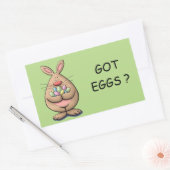 かわいいおもしろいイースターバニー卵漫画 長方形シール (封筒)