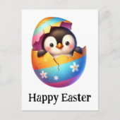 かわいいおもしろいイースターベビーペンギン ポストカード (正面)