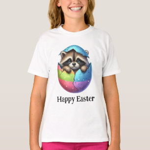 かわいいおもしろいイースターベビーラクーン Tシャツ