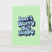 かわいいおもしろいイースターホッピーのバニー折り畳みカード シーズンカード (正面)