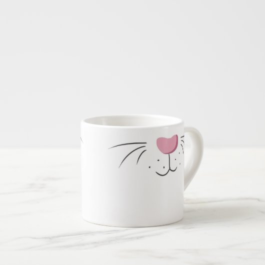 かわいいおもしろいウサギ鼻絵文字 エスプレッソカップ (正面右)