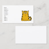 かわいいおもしろいオレンジ色の猫の子ども 名刺 (正面/裏面)