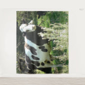 かわいいおもしろいカウミッドウェスト農業ウォールタペストリー タペストリー (正面)