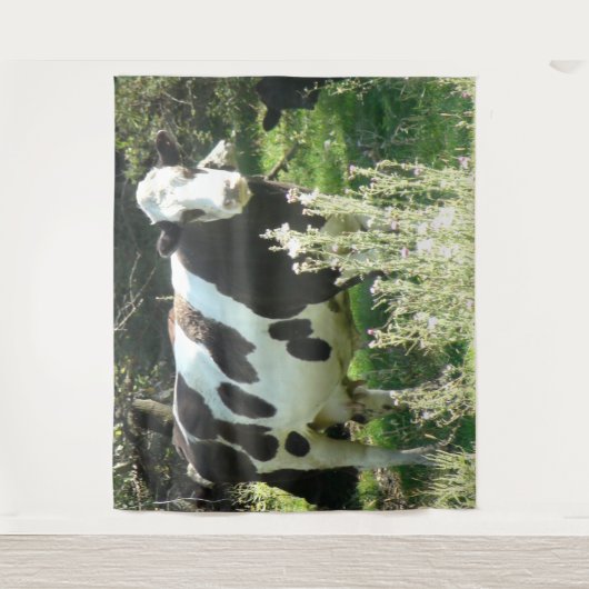 かわいいおもしろいカウミッドウェスト農業ウォールタペストリー タペストリー (正面)