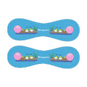 かわいいおもしろいカエルのバブルガム漫画イラストレーション 野球ボール (パネル)