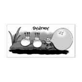 かわいいおもしろいカエルのバブルガム漫画イラストレーションru ラバースタンプ (インプリント)