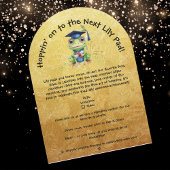 かわいいおもしろいカエル写真卒業パーティー 招待状