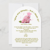 かわいいおもしろいカタツムリ写真卒業パーティー 招待状 (正面)