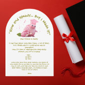 かわいいおもしろいカタツムリ写真卒業パーティー 招待状