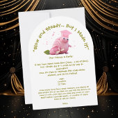 かわいいおもしろいカタツムリ写真卒業パーティー 招待状