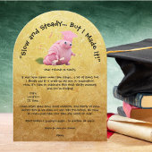 かわいいおもしろいカタツムリ写真卒業パーティー 招待状