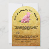 かわいいおもしろいカタツムリ写真卒業パーティー 招待状 (正面)