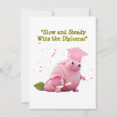 かわいいおもしろいカタツムリ卒業式グリーティングカード シーズンカード (正面)