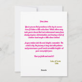 かわいいおもしろいカタツムリ卒業式グリーティングカード シーズンカード (裏面)