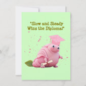 かわいいおもしろいカタツムリ卒業式グリーティングカード シーズンカード (正面)