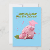 かわいいおもしろいカタツムリ卒業式グリーティングカード シーズンカード (正面)