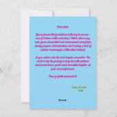 かわいいおもしろいカタツムリ卒業式グリーティングカード シーズンカード (裏面)