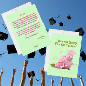 かわいいおもしろいカタツムリ卒業式グリーティングカード シーズンカード