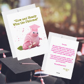 かわいいおもしろいカタツムリ卒業式グリーティングカード シーズンカード