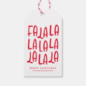 かわいいおもしろいカラフルパーソナライズされたクリスマスホリデー ギフトタグ (正面)