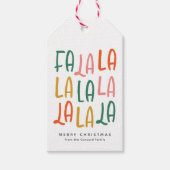 かわいいおもしろいカラフルパーソナライズされたクリスマスホリデー ギフトタグ (正面)
