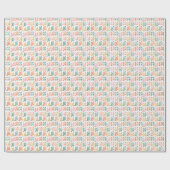 かわいいおもしろいカラフルファララクリスマスホリデー ラッピングペーパー (フラット)