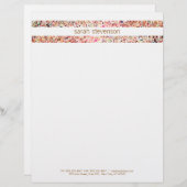 かわいいおもしろいカラフル紙吹雪ストライプ レターヘッド (正面/裏面)