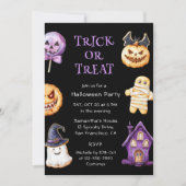 かわいいおもしろいキッズハローウィンパーティ 招待状 (正面)