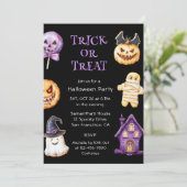 かわいいおもしろいキッズハローウィンパーティ 招待状 (スタンド正面)