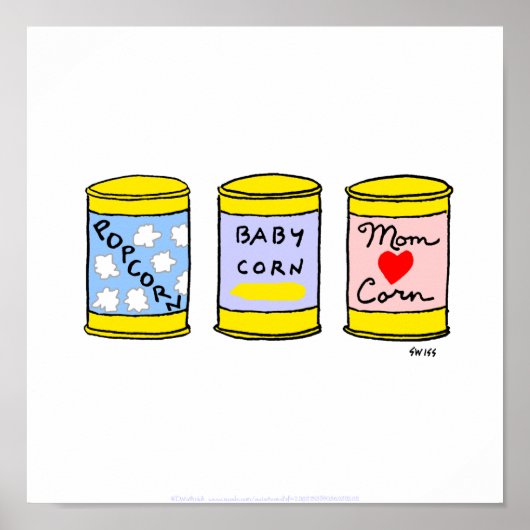 かわいいおもしろいキッチンポスター特に4新しいママ ポスター (正面)