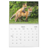 かわいいおもしろいキツネカレンダー カレンダー (3月 2026)