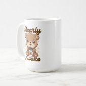 かわいいおもしろいクマのコーヒーパン コーヒーマグカップ (正面左)