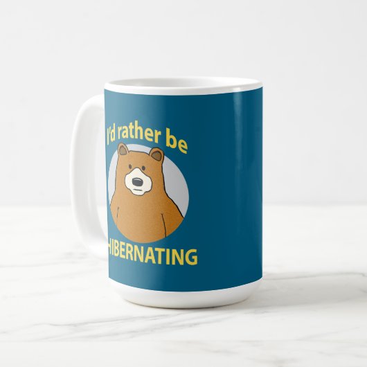 かわいいおもしろいクマは冬眠している コーヒーマグカップ (正面左)