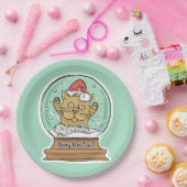 かわいいおもしろいクリスマスキャット紙プレート ペーパープレート (パーティー)