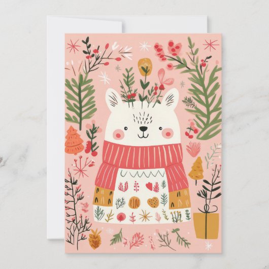 かわいいおもしろいクリスマスグリーティングカード シーズンカード (正面)