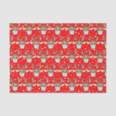 かわいいおもしろいクリスマストナカイ着用顔マスク 薄葉紙 (正面)