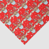 かわいいおもしろいクリスマストナカイ着用顔マスク 薄葉紙 (詳細)