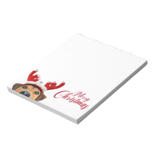 かわいいおもしろいクリスマスドトナカイのアントラーヘッドバンド ノートパッド (回転)